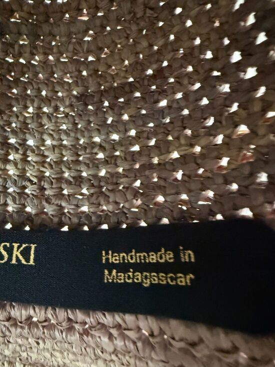 Helen Kaminski 100% Raffia Woven Handmade Hat Size Small Made in Madagascar main image 14
